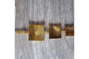 Vintage lancome paris gesigneerde goudkleurige moderne bloem