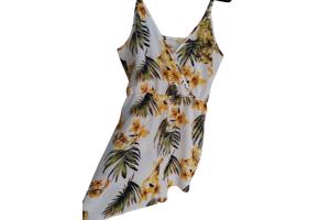 Playsuit bloemen print geel groen XL
