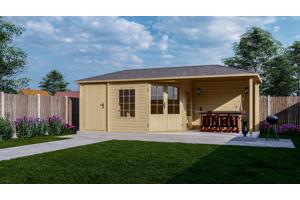 Blokhut 4355Z met overkapping