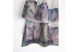 Mini rok met laagjes van kant wit L/XL