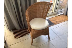 Retro rieten stoel, z.g.a.n.