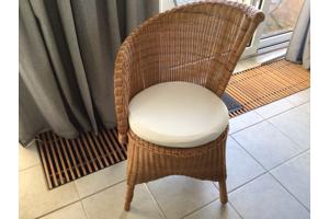 Retro rieten stoel, z.g.a.n.
