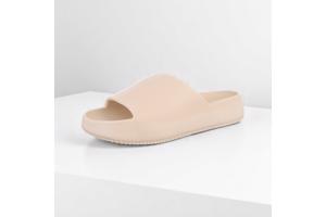 Heren slippers effen beige 44