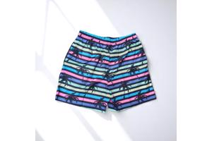 Zwembroek - short meerkleurig met palmbomen M