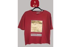 Glo-Story t-shirt Shine all day rood goud S