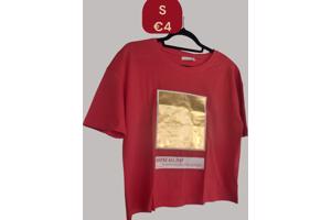 Glo-Story t-shirt Shine all day rood goud S