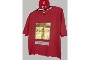 Glo-Story t-shirt Shine all day rood goud S