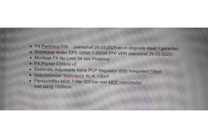 FX PANTHERA 700 .22 COMPLETE SET