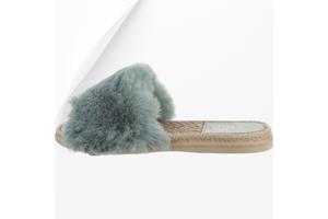 Givana Fluffy muiltjes - slippers groen 39