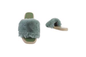 Givana Fluffy muiltjes - slippers groen 39