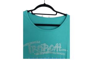 Shirt jurk tropical dog turquoise S