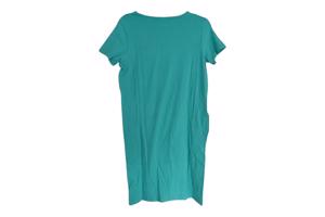 Shirt jurk tropical dog turquoise S