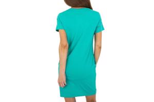 Shirt jurk tropical dog turquoise S