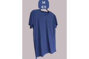 Heren t-shirt cobaltblauw M