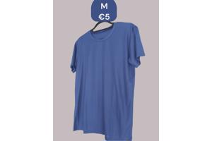 Heren t-shirt cobaltblauw M