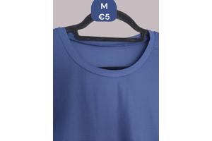 Heren t-shirt cobaltblauw M