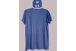 Heren t-shirt cobaltblauw M