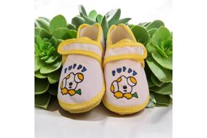 Babyschoenen Geel Met Puppy newborn