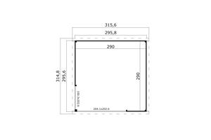 Blokhut Julia 295x295 Onbehandeld vuren