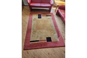 Vloerkleer rood/geel/zwart 220x160