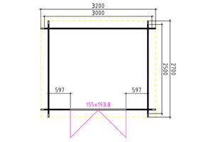 NIEUW moderne blokhut 325 M te koop
