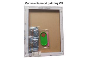 Diamond Painting Princess met houten frame 30x23cm