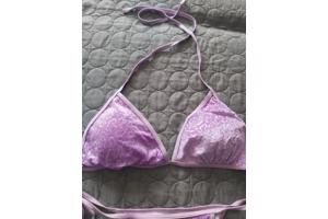 2 delige glitter bikini lilapaars L