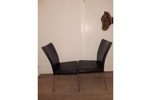 4x Lederlook eetkamerstoelen