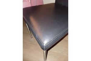 4x Lederlook eetkamerstoelen
