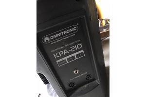Speakers dj set omnitronic kpa210 voor onderdelen
