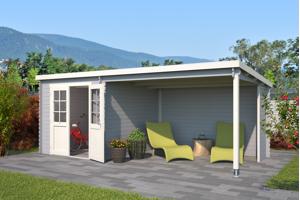 Blokhut met overkapping Sunniva 570x275 Onbehandeld vuren