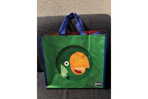 Croky boodschappentas papegaaien print