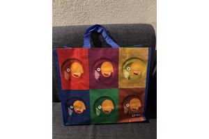 Croky boodschappentas papegaaien print