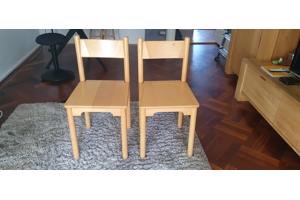 2 originele schilte schoolstoelen 46cm hoog