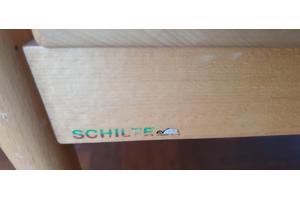 2 originele schilte schoolstoelen 46cm hoog