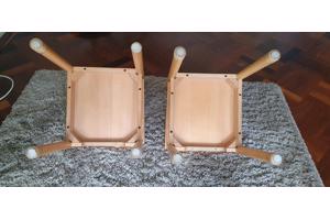 2 originele schilte schoolstoelen 46cm hoog