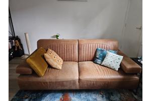 2,5 zits leren bank (cognac)