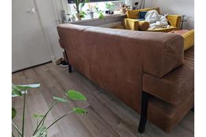 2,5 zits leren bank (cognac)