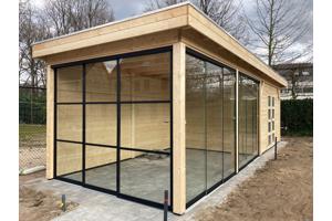 Vuren Topvision Bosuil, 300 x 300 en luifel 400 cm, onbehand