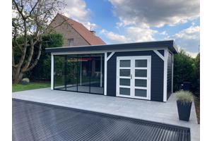 Vuren Topvision Bosuil, 300 x 300 en luifel 400 cm, onbehand