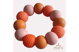 Noekies Handgemaakte Bijtring oranje - Nieuw!