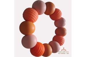 Noekies Handgemaakte Bijtring oranje - Nieuw!