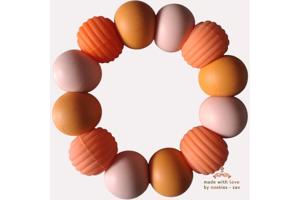 Noekies Handgemaakte Bijtring oranje - Nieuw!