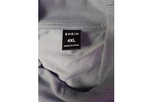 Shein heren shirt lichtblauw 4XL