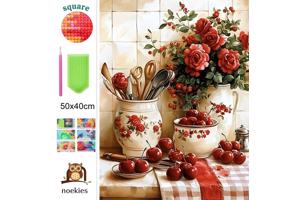 nr 3 Diamond Painting keuken decoratie 50x40cm (vierkant)