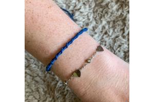 Twisted armband, donker blauw