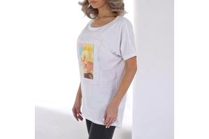 Glo-story t-shirt 1995 wit glamour glitter one size