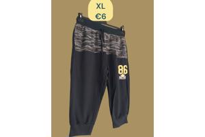 Nanqier heren korte broek donkerblauw grijs XL