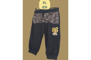 Nanqier heren korte broek donkerblauw grijs XL