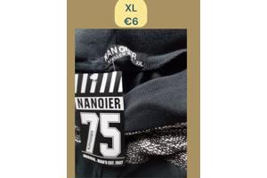 Nanqier heren korte broek donkerblauw grijs XL